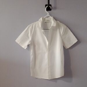 H&M White Casual Button Down Shirt